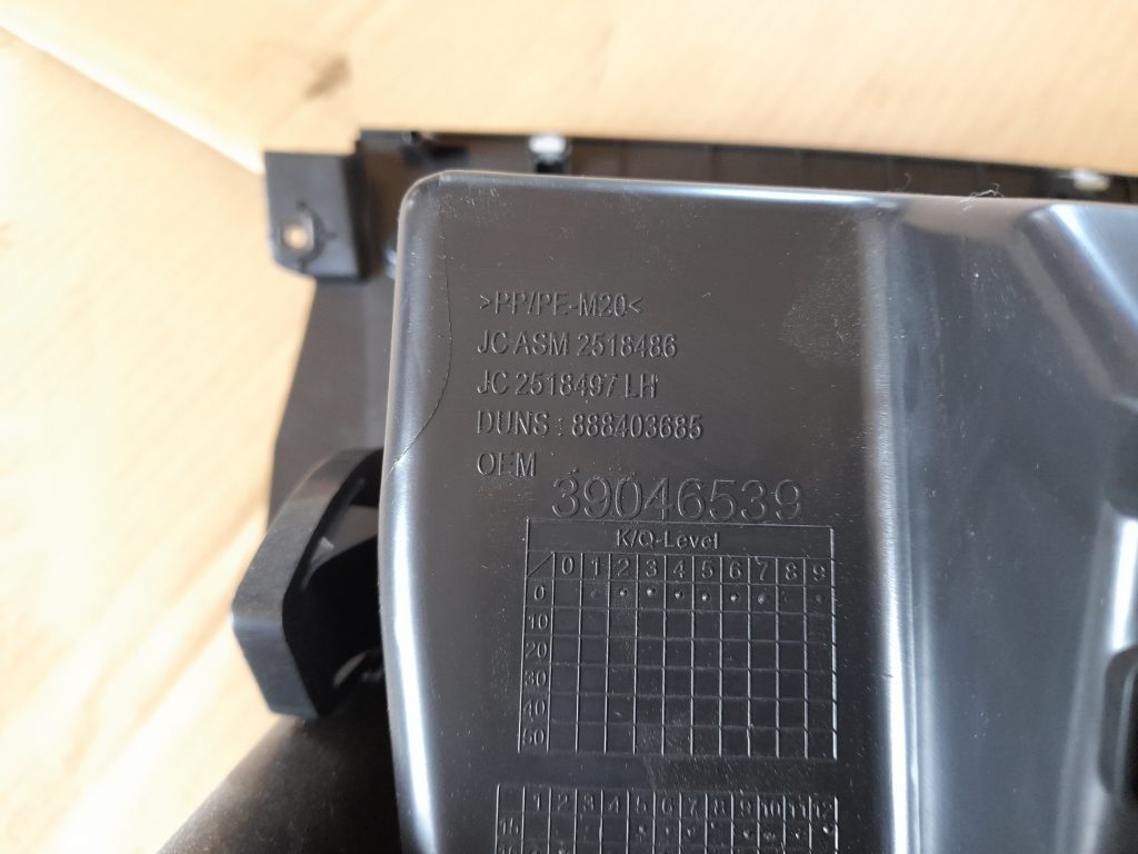 Mantu glabāšanas nodalījums pasažiera pusē priekš OPEL ASTRA SPORT 2017