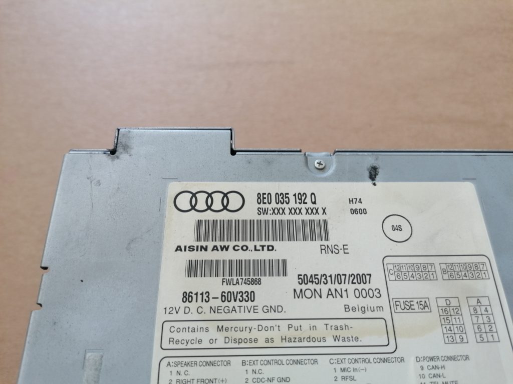 CD/DVD/Navigācijas bloks priekš AUDI A4 2008 AVANT 3 CD/DVD/Navigācijas bloks priekš AUDI A4 2008 AVANT
