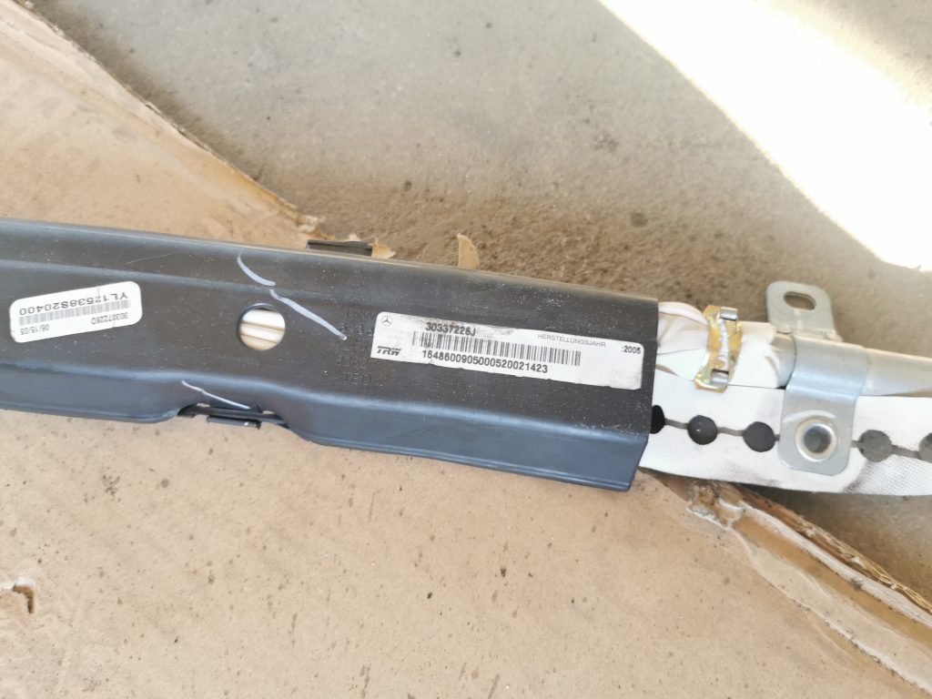 Griestu drošības spilvens, pa kreisi priekš MERCEDES BENZ ML320 2005 BLACK