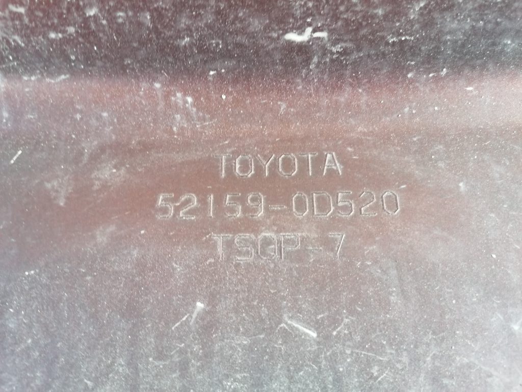 Aizmugures buferis priekš Toyota Yaris 2012-2014 521590D520