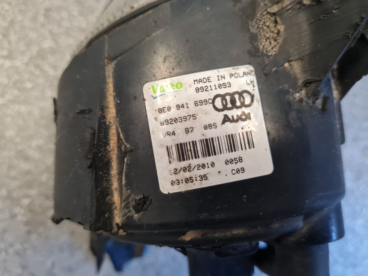 Miglas lukturis priekšā pa kreisi priekš AUDI A4 2008 AVANT