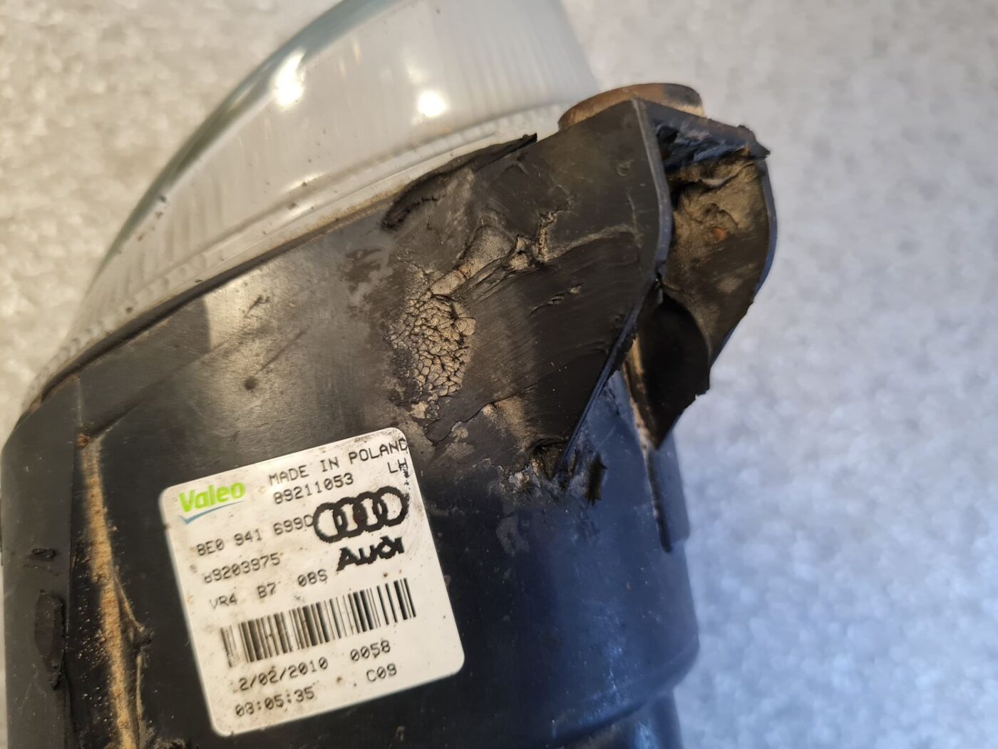 Miglas lukturis priekšā pa kreisi priekš AUDI A4 2008 AVANT