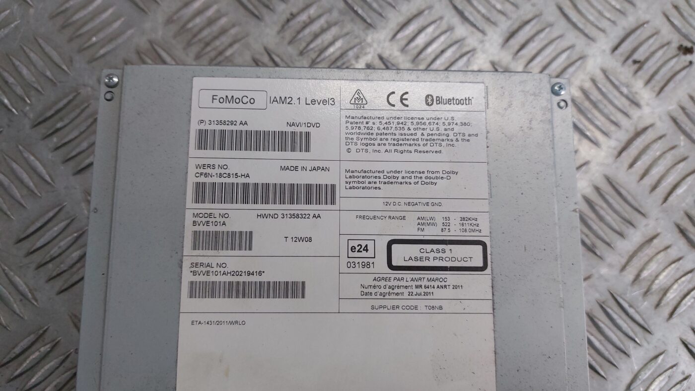 CD/DVD/Navigācijas bloks priekš VOLVO V60 2012 4 CD/DVD/Navigācijas bloks priekš VOLVO V60 2012