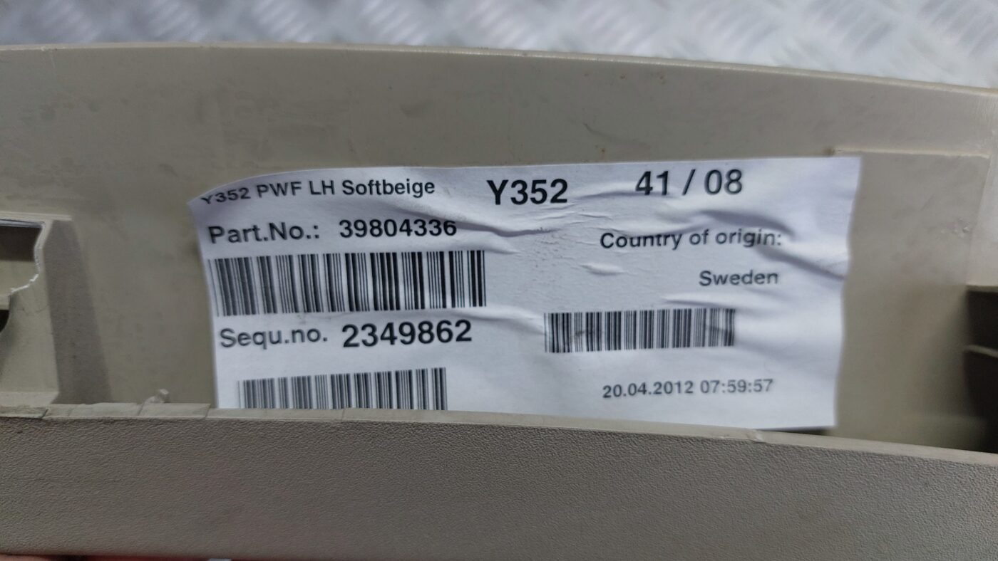 Bagāžnieka vāka apdare priekš VOLVO V60 2012