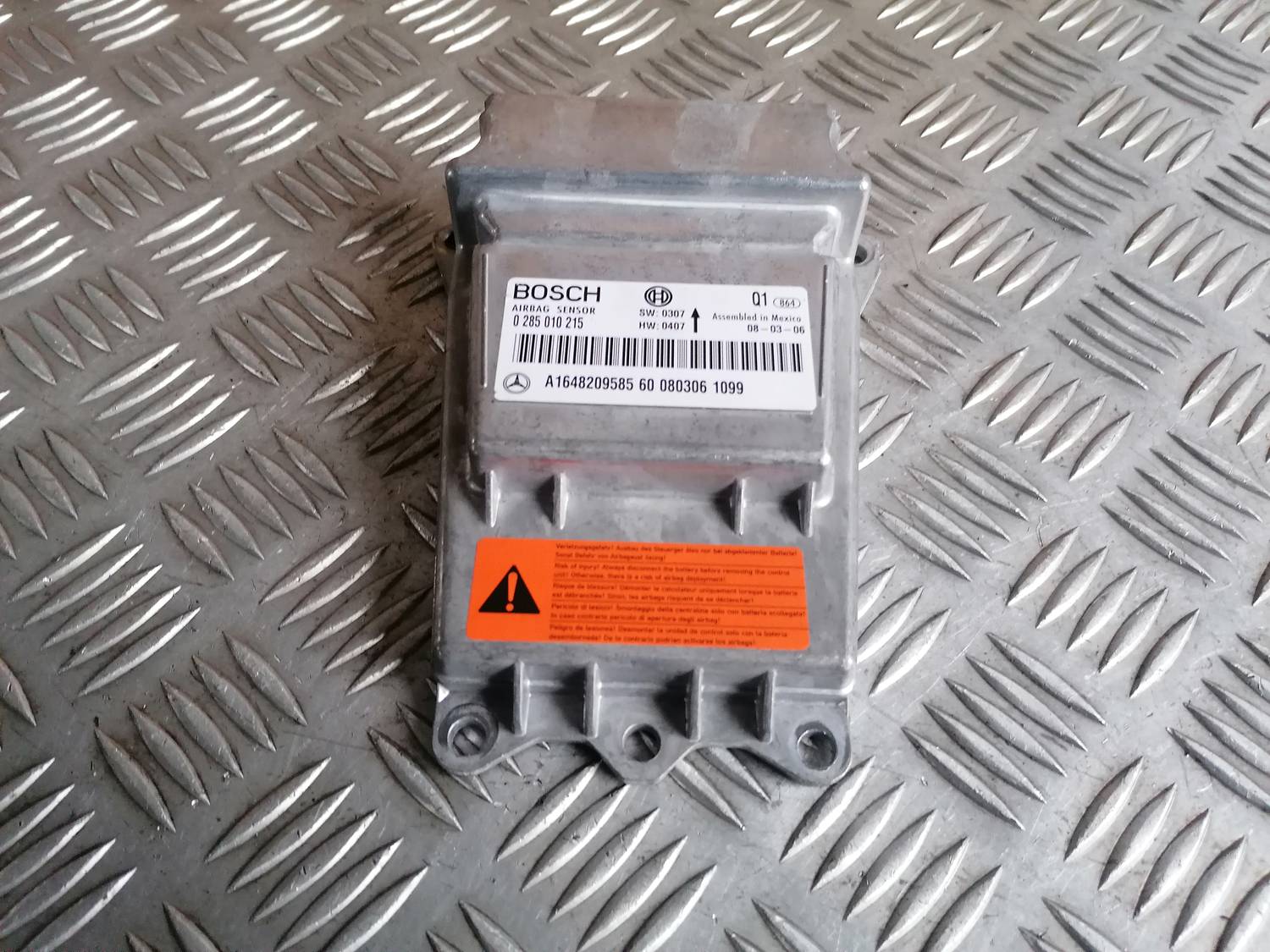 Drošības spilvena vadības bloks priekš MERCEDES BENZ ML280 2008 OBSIDIAN BLACK