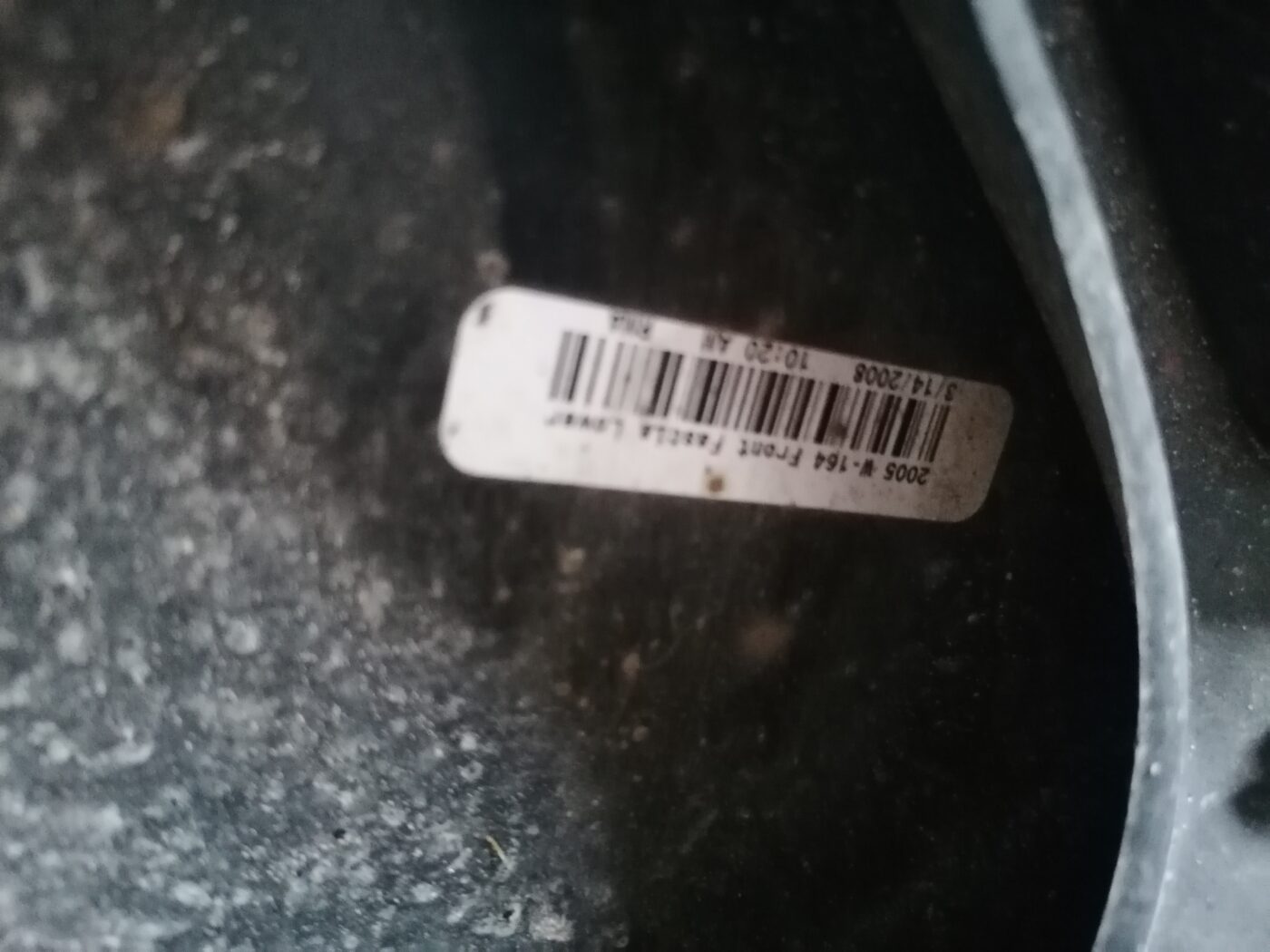 Priekšējais buferis priekš MERCEDES BENZ ML280 2008 OBSIDIAN BLACK