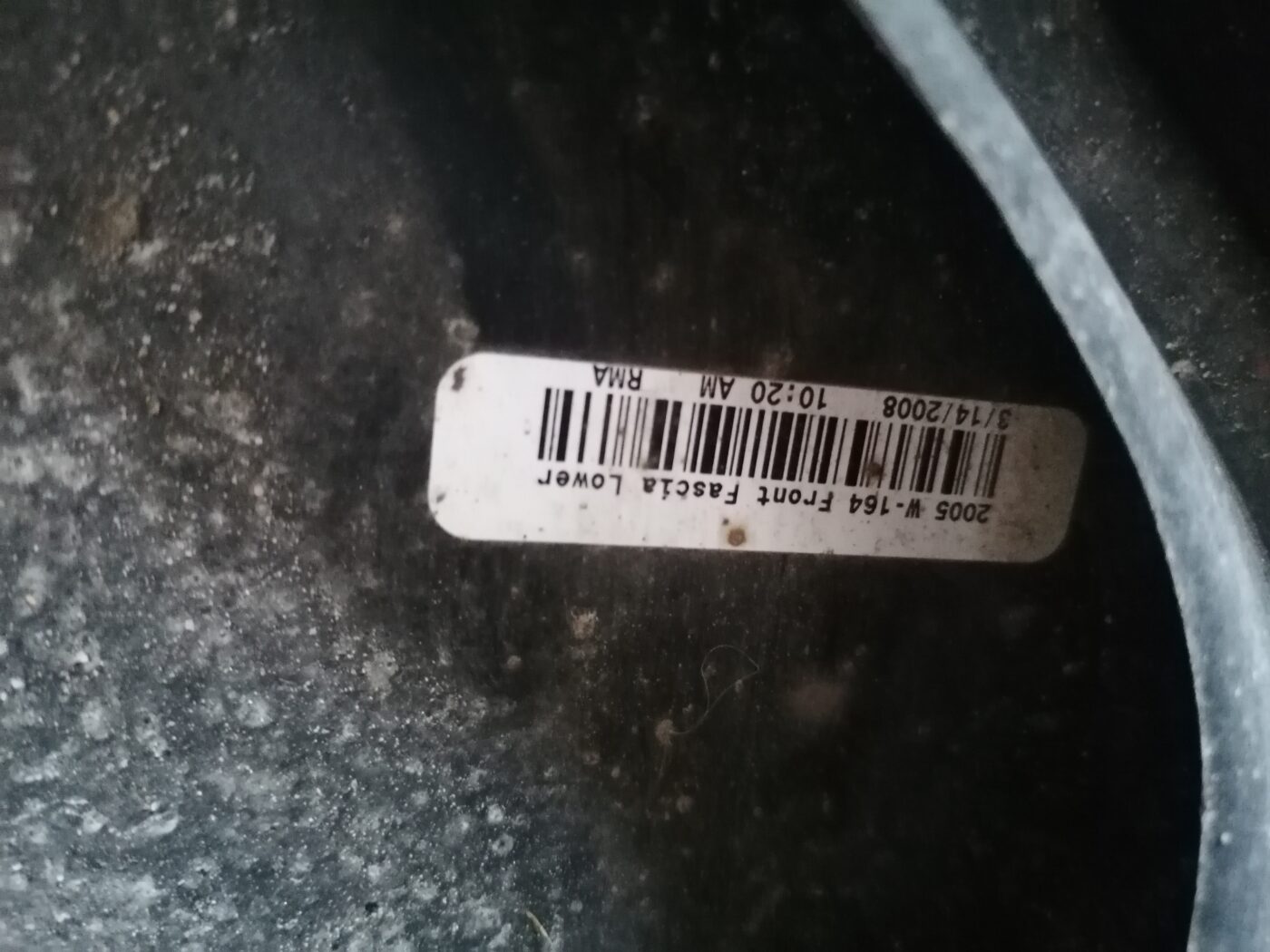 Priekšējais buferis priekš MERCEDES BENZ ML280 2008 OBSIDIAN BLACK