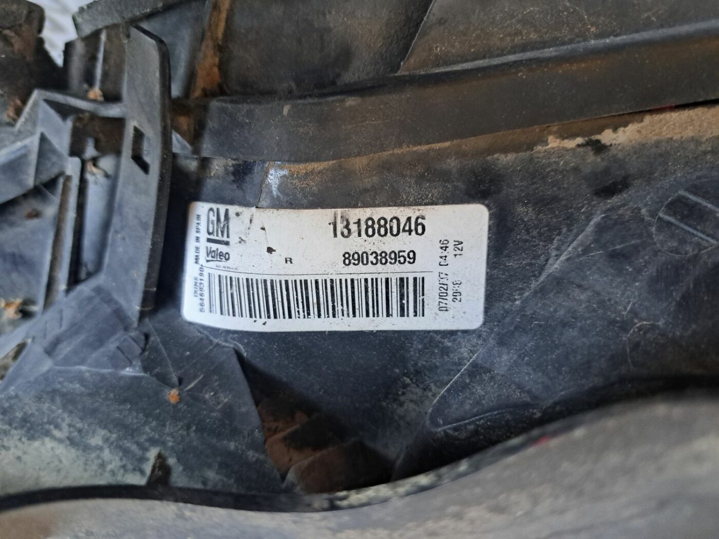 Aizmugurējais labais lukturis priekš OPEL CORSA 2007