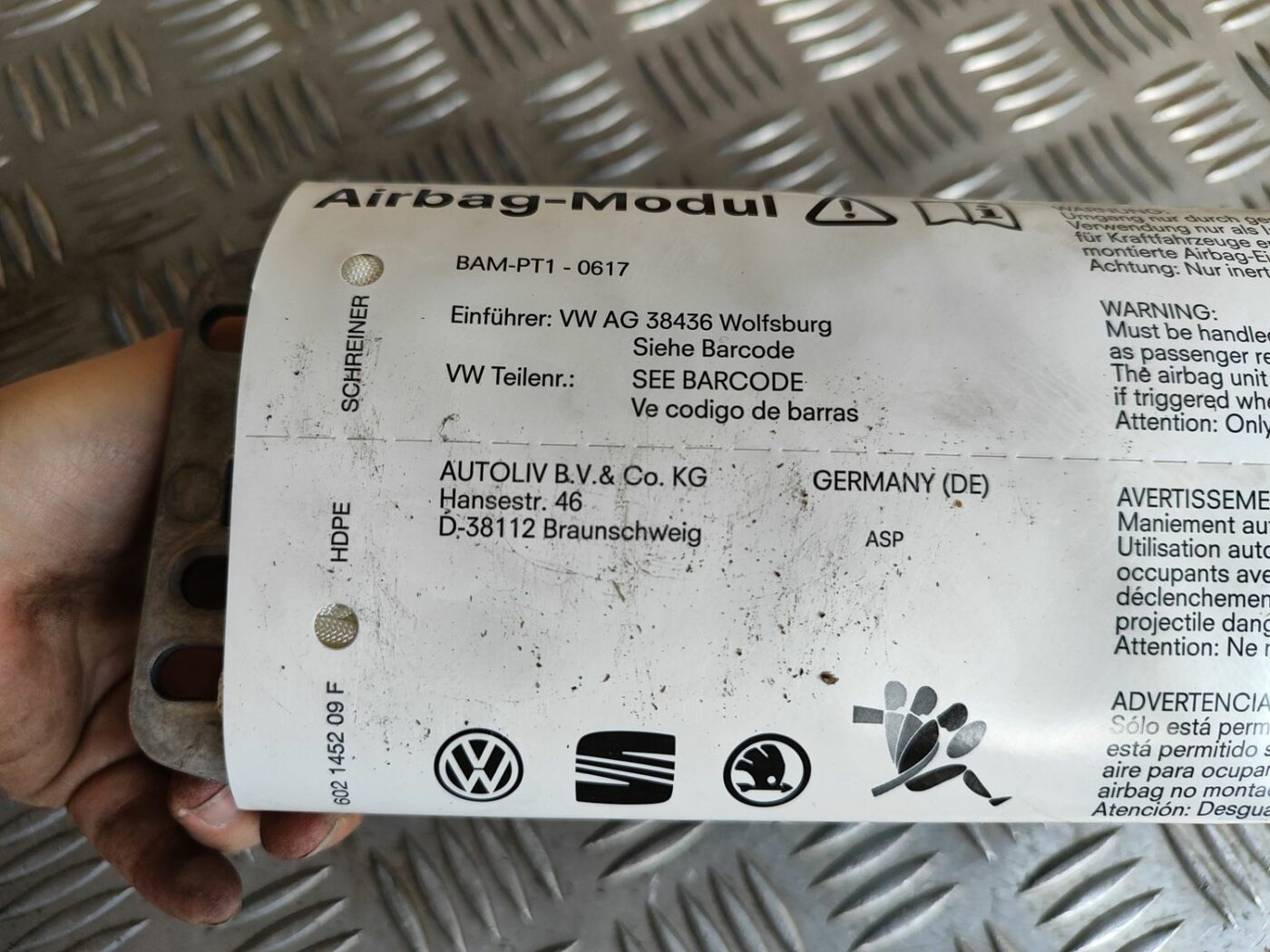 Mērinstrumentu paneļa drošības spilvens priekš SKODA OCTAVIA 2008 3 Mērinstrumentu paneļa drošības spilvens priekš SKODA OCTAVIA 2008