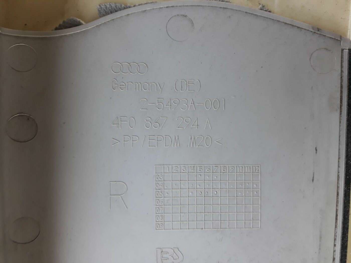 Vidējas salona statnes apdare priekš AUDI A6 AVANT 2006