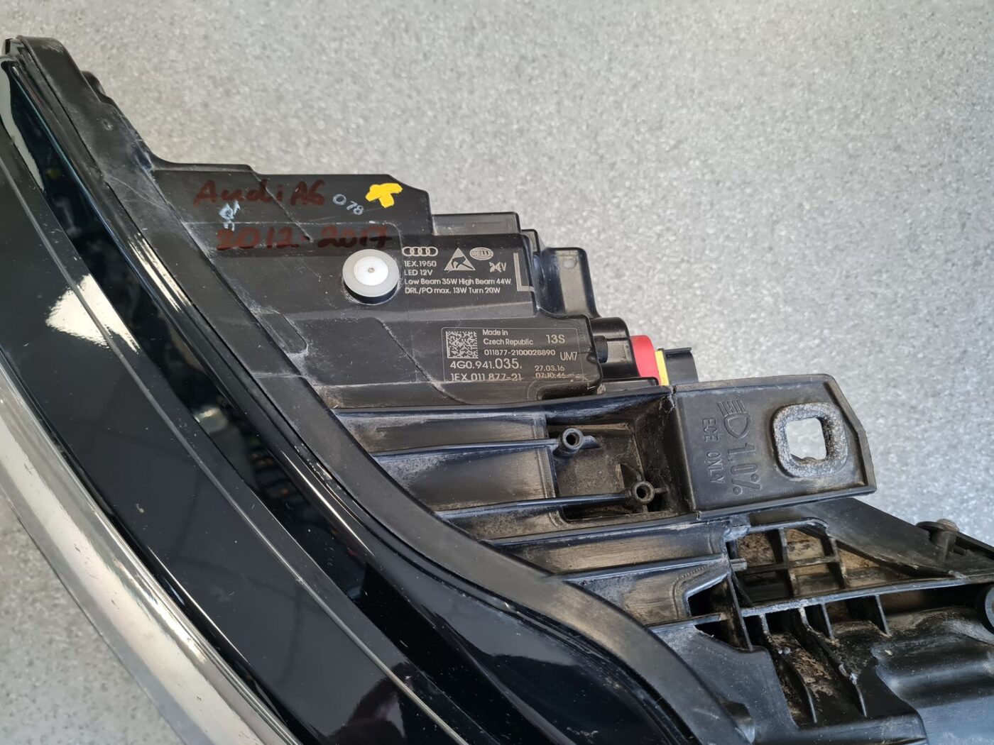 Priekšējais kreisais lukturis priekš AUDI A6 2012-2017 5 Priekšējais kreisais lukturis priekš AUDI A6 2012-2017