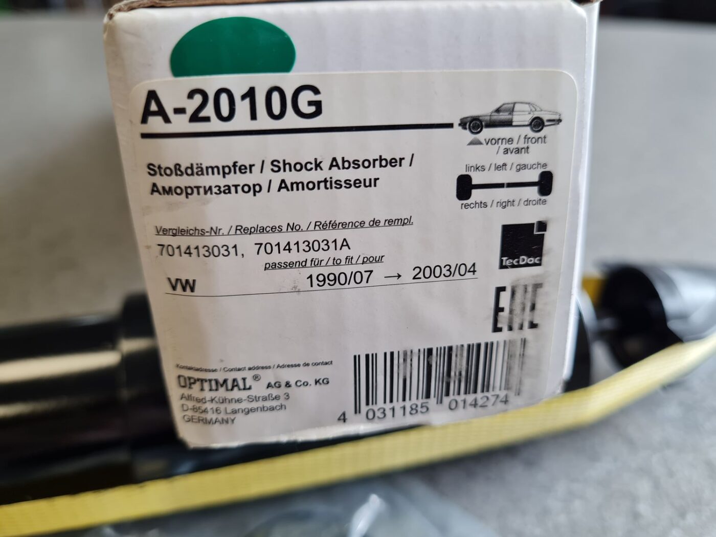 Priekšējais amortizators priekš 2 Priekšējais amortizators priekš