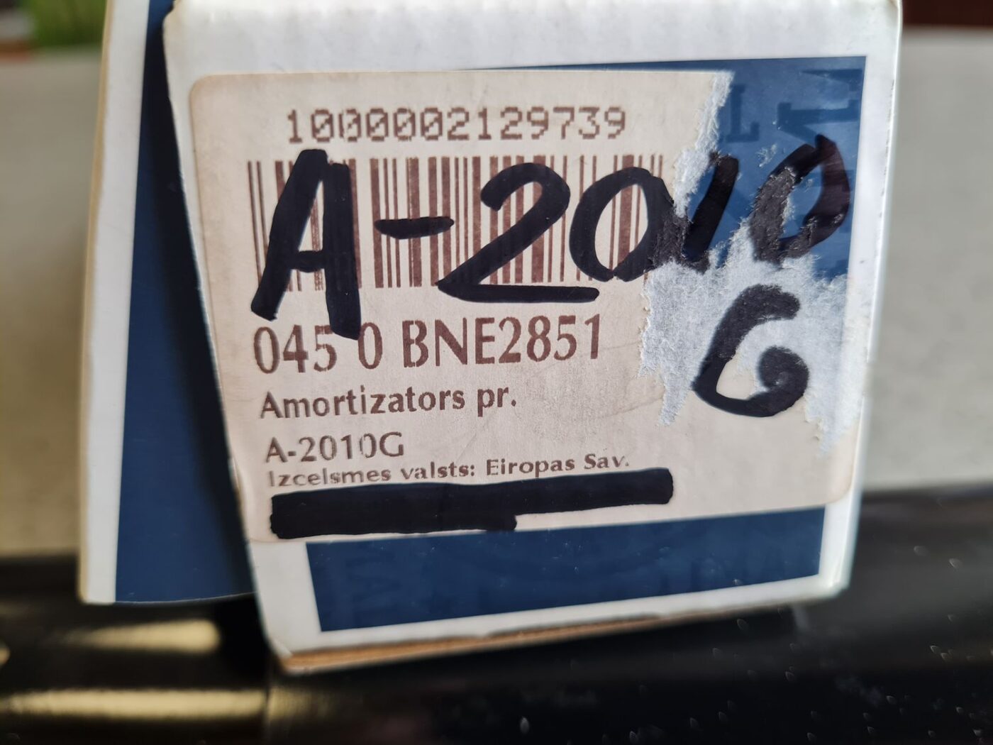 Priekšējais amortizators priekš 3 Priekšējais amortizators priekš