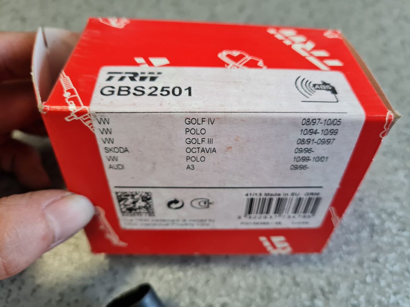 ABS devējs priekš 3 ABS devējs priekš