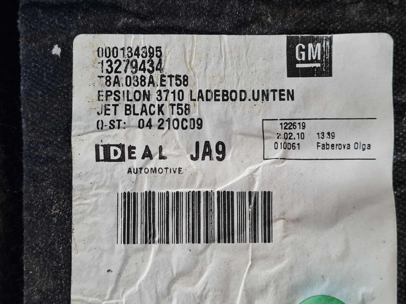 Bagāžnieka grīda priekš OPEL INSIGNIA 2010