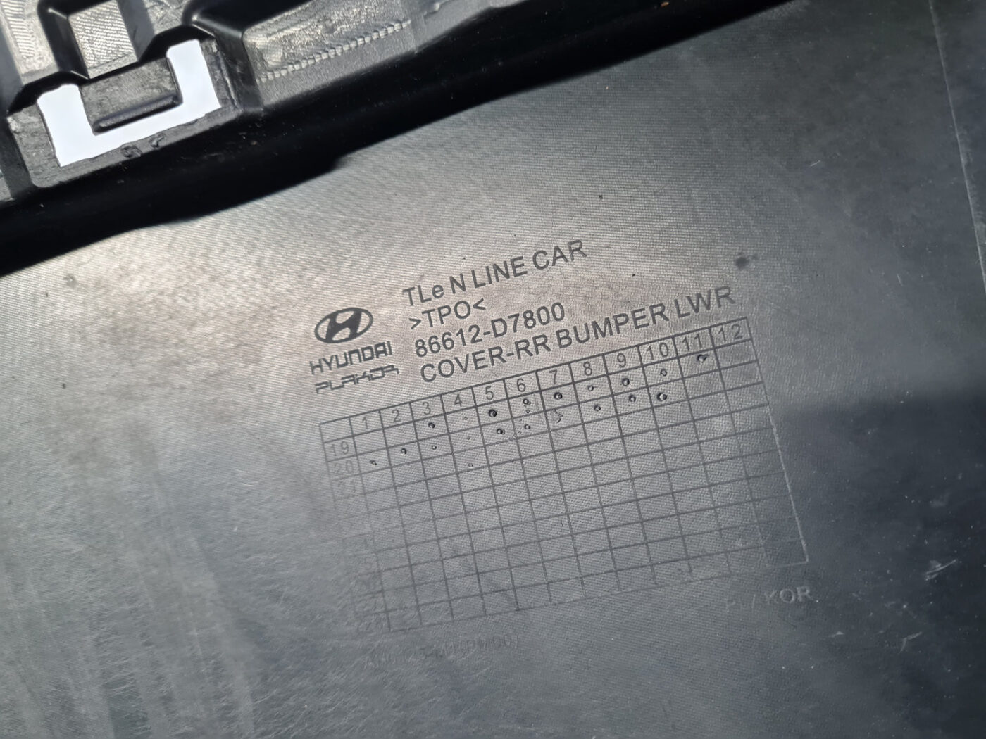 Aizmugurēja bufera spoileris (lūpa) priekš HYUNDAI TUCSON 2015-2021