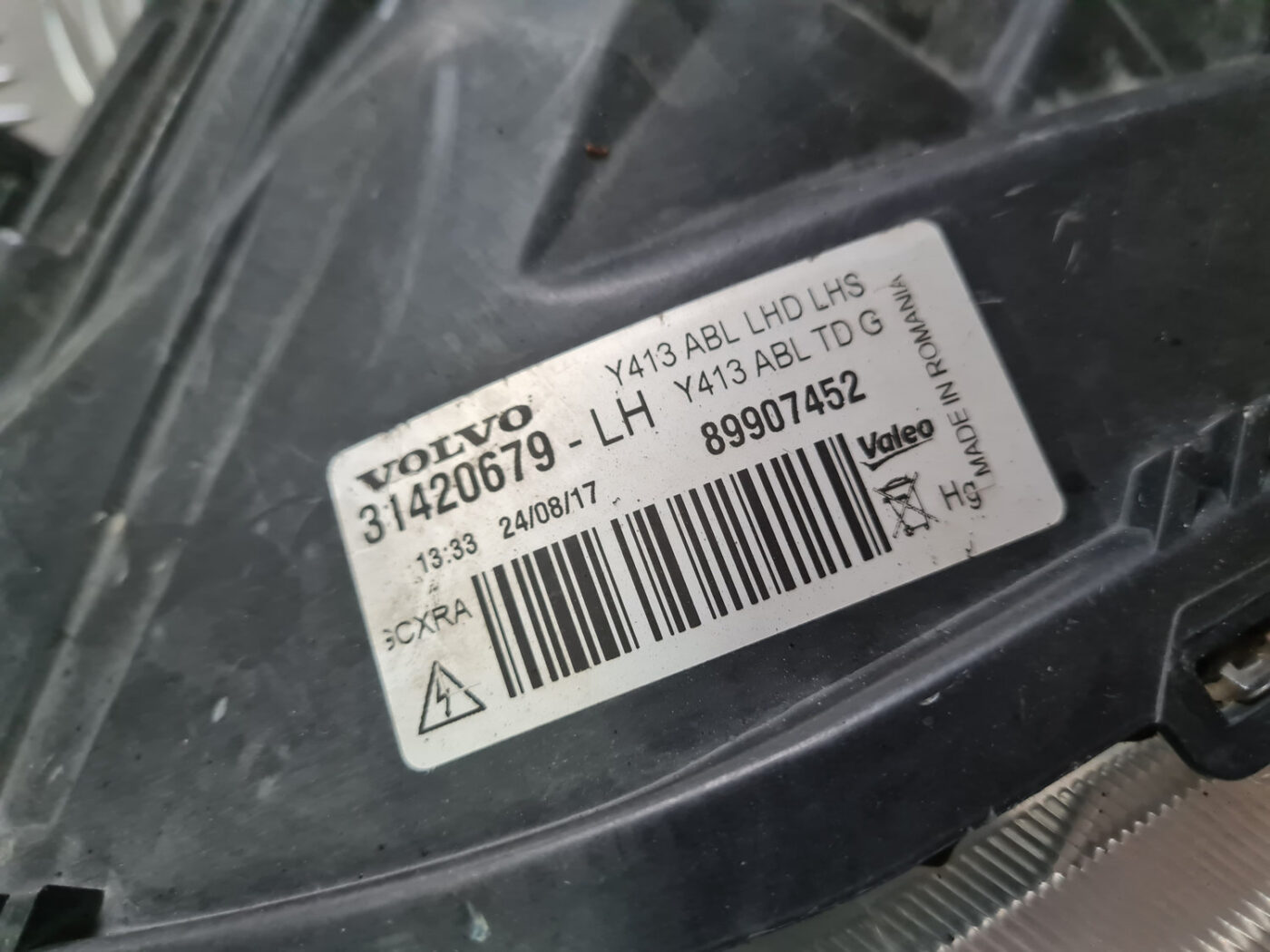 Priekšējais kreisais lukturis priekš VOLVO XC 60 2009 9 Priekšējais kreisais lukturis priekš VOLVO XC 60 2009